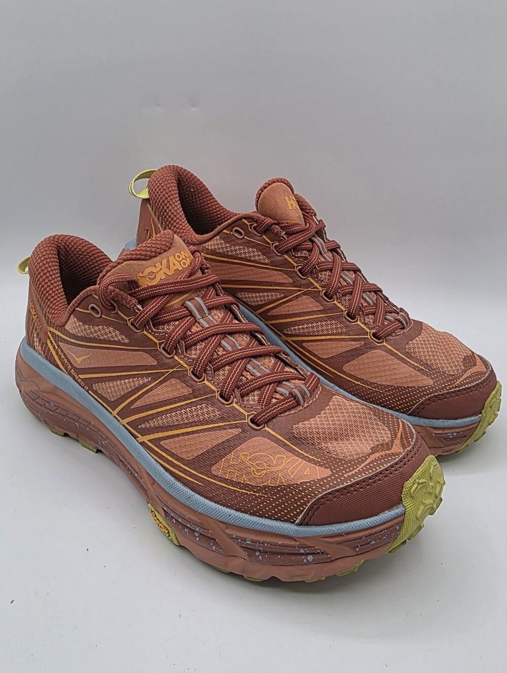 HOKA Mafate Speed 2 Baked Clay Orange Size 9 Sneakers Shoes Running Workout - Picture 8 of 16